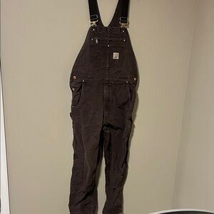 Carhartt Dark Brown Bib Overalls